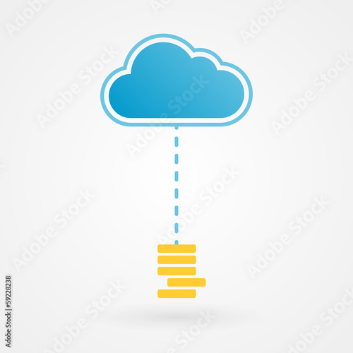 Cloud and coins