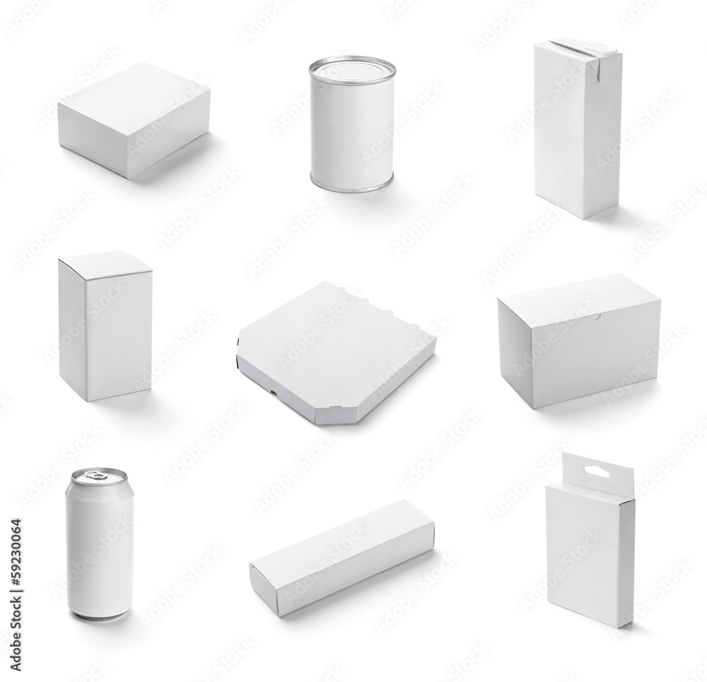 white box container template blank package white box container template blank package