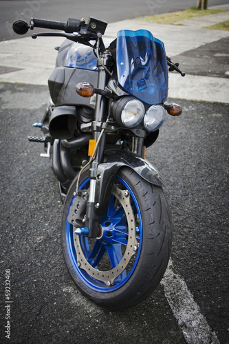 a modern styled motorcycle.