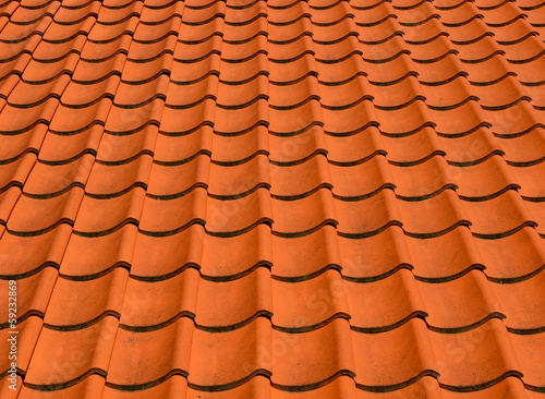 Tiling roof in resort village of Nida  Lithuania  Europe