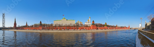 Panorama of Kremlin in Moscow (Russia)