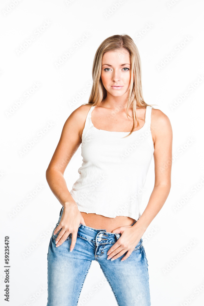 Obraz premium portrait of a young and beautiful woman