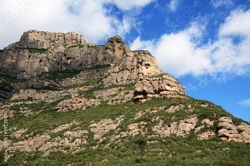 View from Montserrat mountain near Barcelona, Catalonia, Spain.