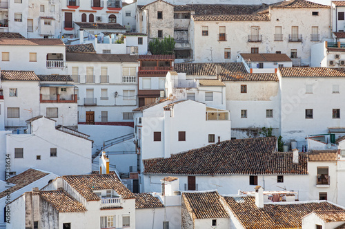 White houses in the Arab quarter, Granada, Spain