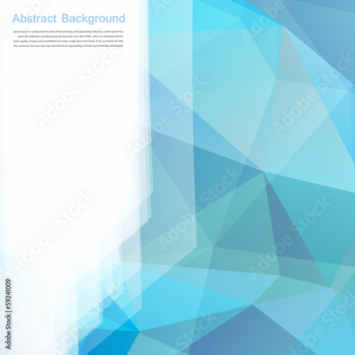 Vector abstract background. Polygon blue and card geometric