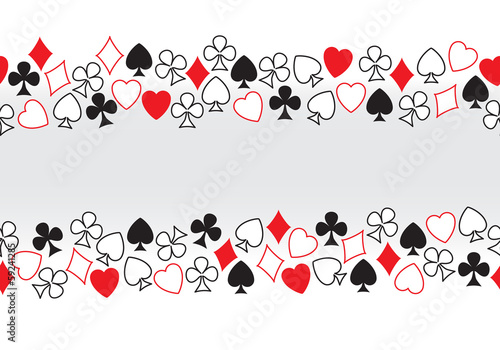 Seamless stripe background of the figures card suits.