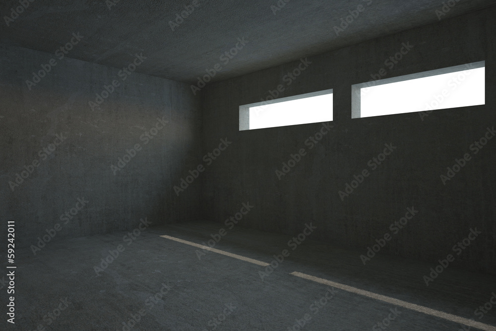 Dark grey room