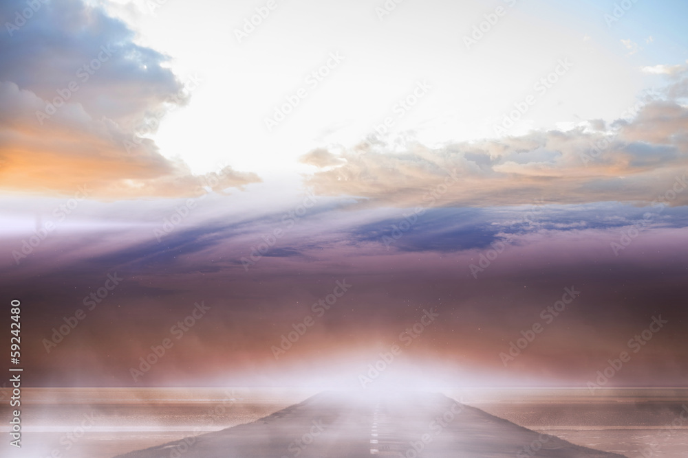 Road leading out to the horizon Road leading out to the horizon