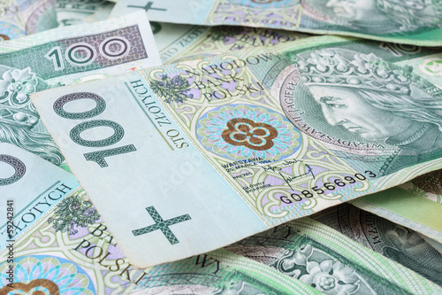 Seamlessly tileable and repeatable 100's PLN (polish zloty)