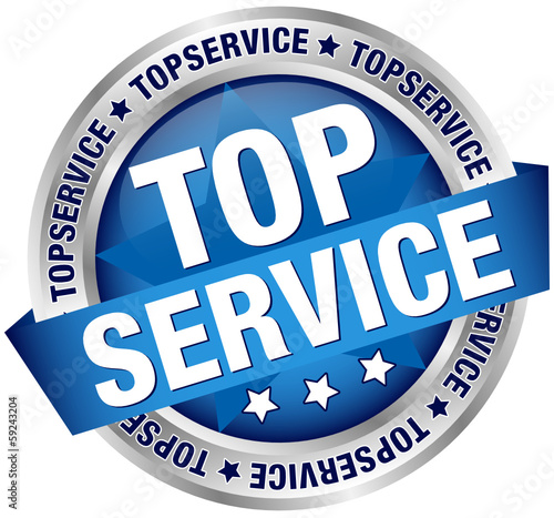 Button Banner "Topservice" blau/silber