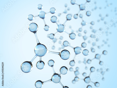 Fotografie tetrahedron molecule structure glass white