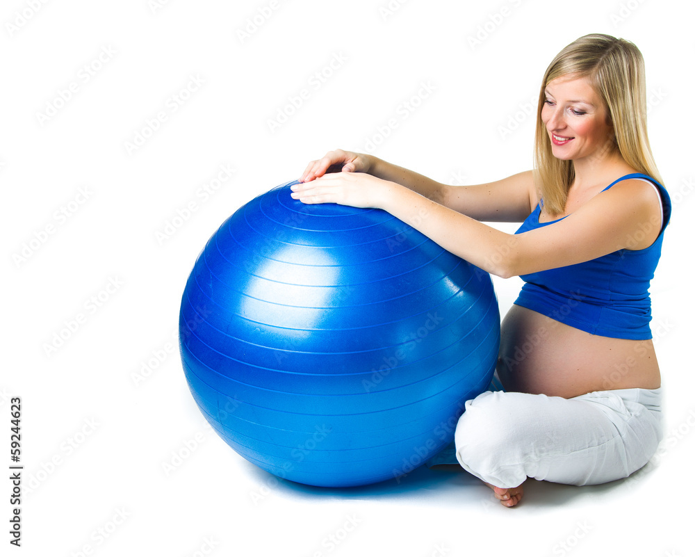 Pregnant woman isolated on white Pregnant woman isolated on white