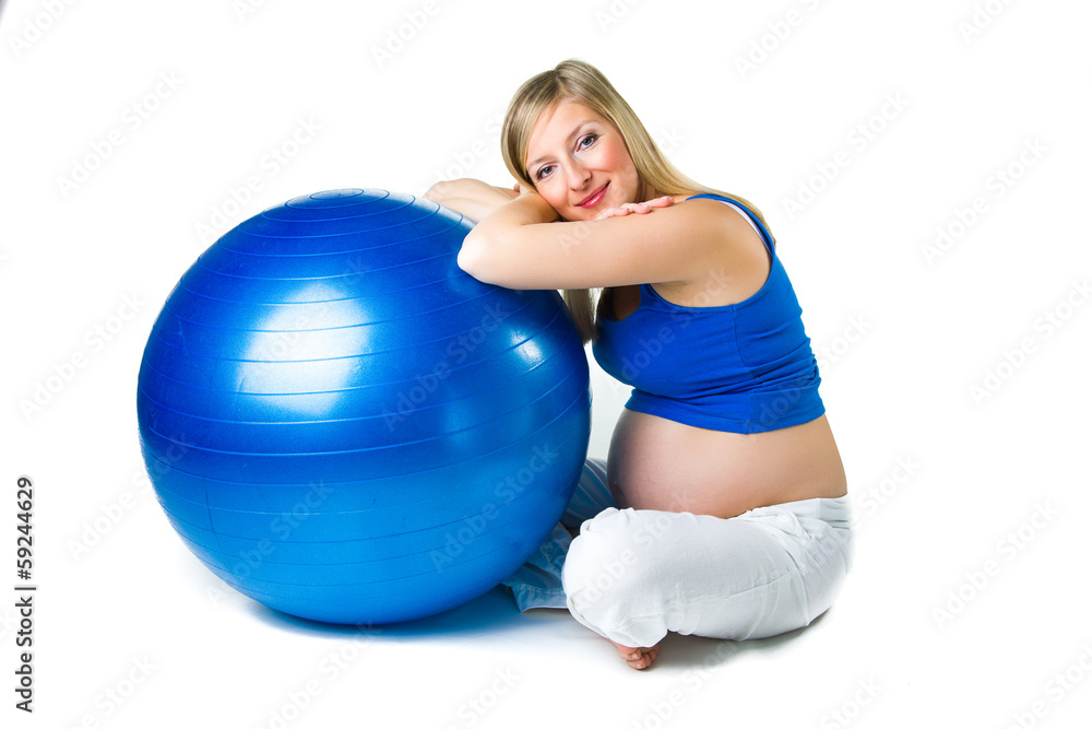 Pregnant woman isolated on white Pregnant woman isolated on white