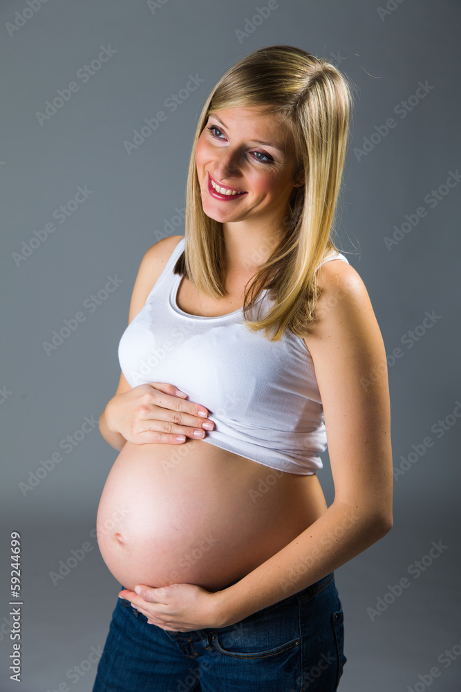 Pregnant woman isolated on white Pregnant woman isolated on white