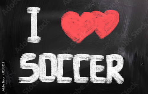 I Love Soccerl Concept photo