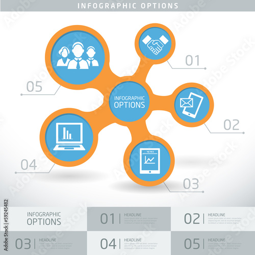 Infographic options - can be used for business - modern geometric vector illustration