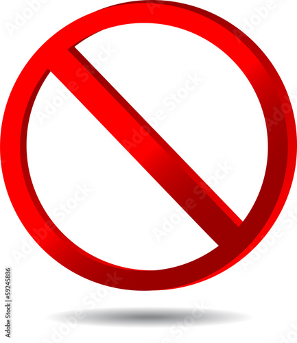 Free Download Shiny Floating Traffic Sign - Don't - GFXLoad