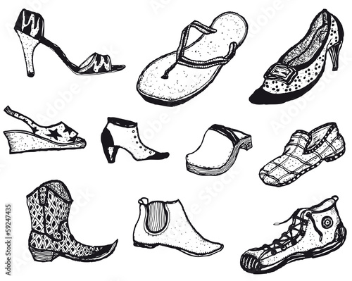 Doodle Men And Women's Shoes Set