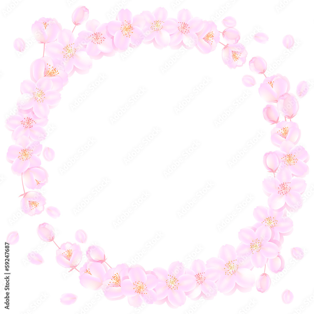 桜の花輪