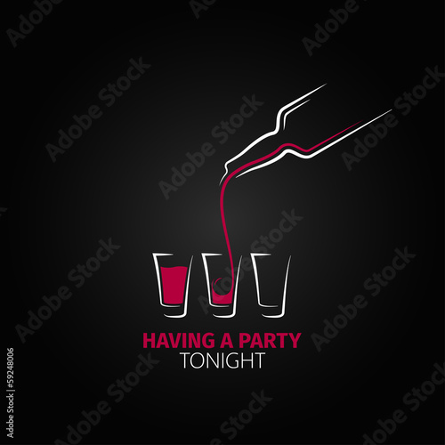 cocktail shot glass bottle design background