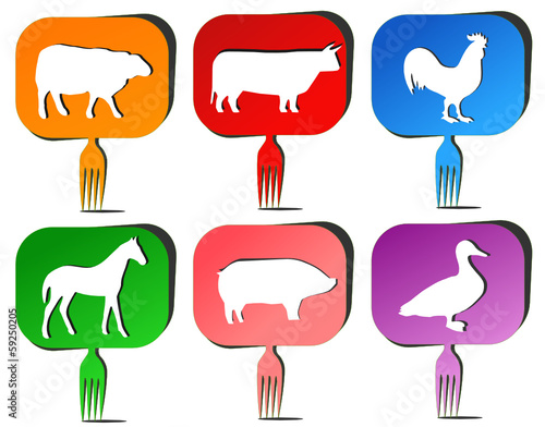 Logo étiquette viande