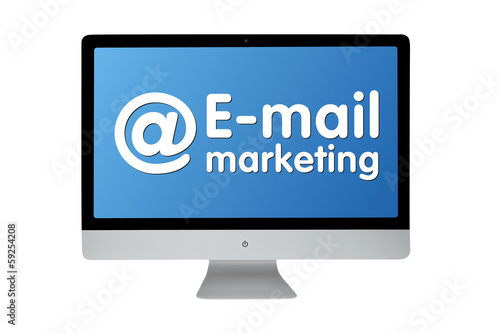 @ E-mail marketing. Modern computer