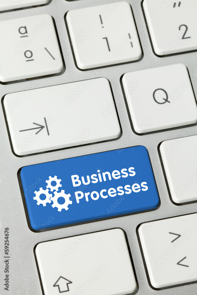 Business processes. keyboard