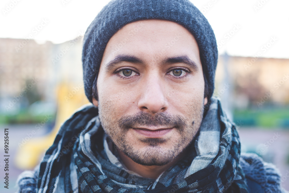 Fototapeta premium portrait of young man at the park