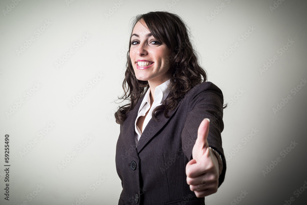 positive beautiful young businesswoman positive beautiful young businesswoman