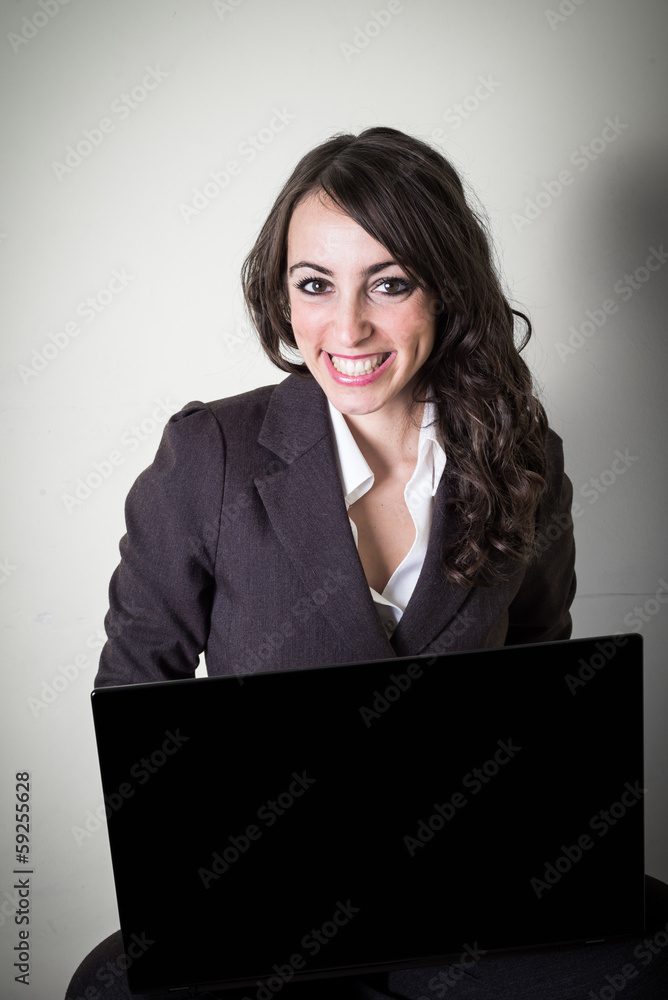 beautiful young businesswoman using notebook beautiful young businesswoman using notebook
