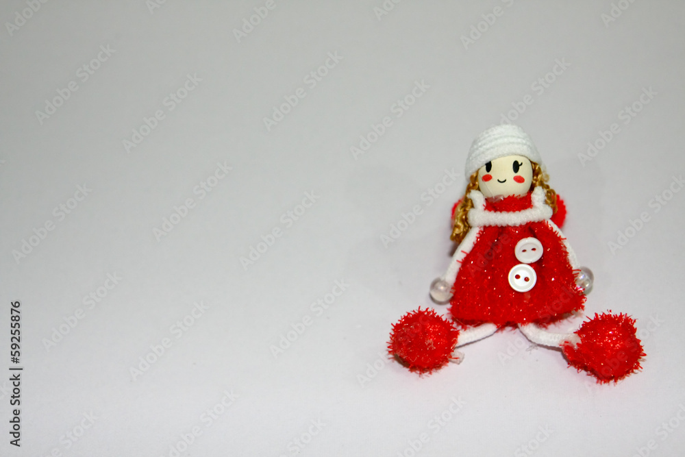 Cute Crocheted Doll In Red Dress Cute Crocheted Doll In Red Dress