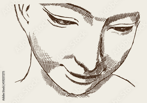 Gesicht Skulptur traurig Traurigkeit