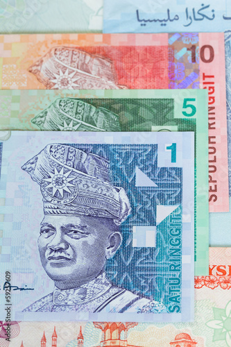 Wallpaper Mural Malaysian money ringgit banknote close-up Torontodigital.ca
