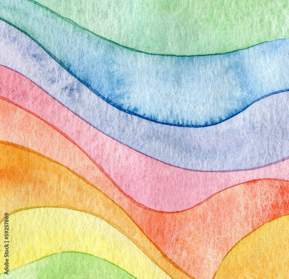 Naklejka premium Abstract wave watercolor painted background