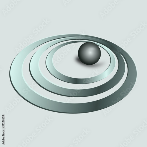 ruhige Kugel, Symbol für Team und Handel