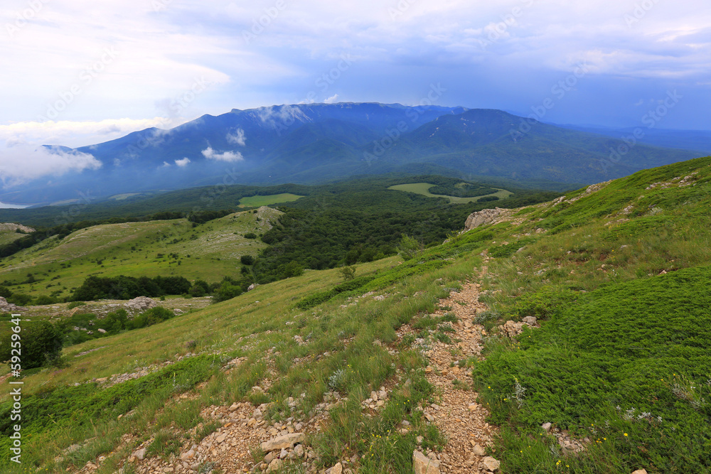 pathway in mountains