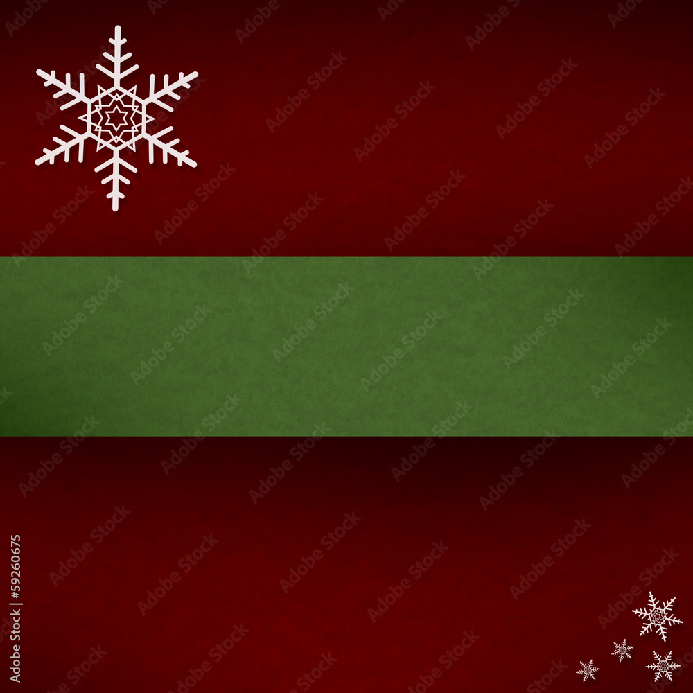 Red Green Christmas Winter Background with Snowflakes and Copy S Red Green Christmas Winter Background with Snowflakes and Copy S