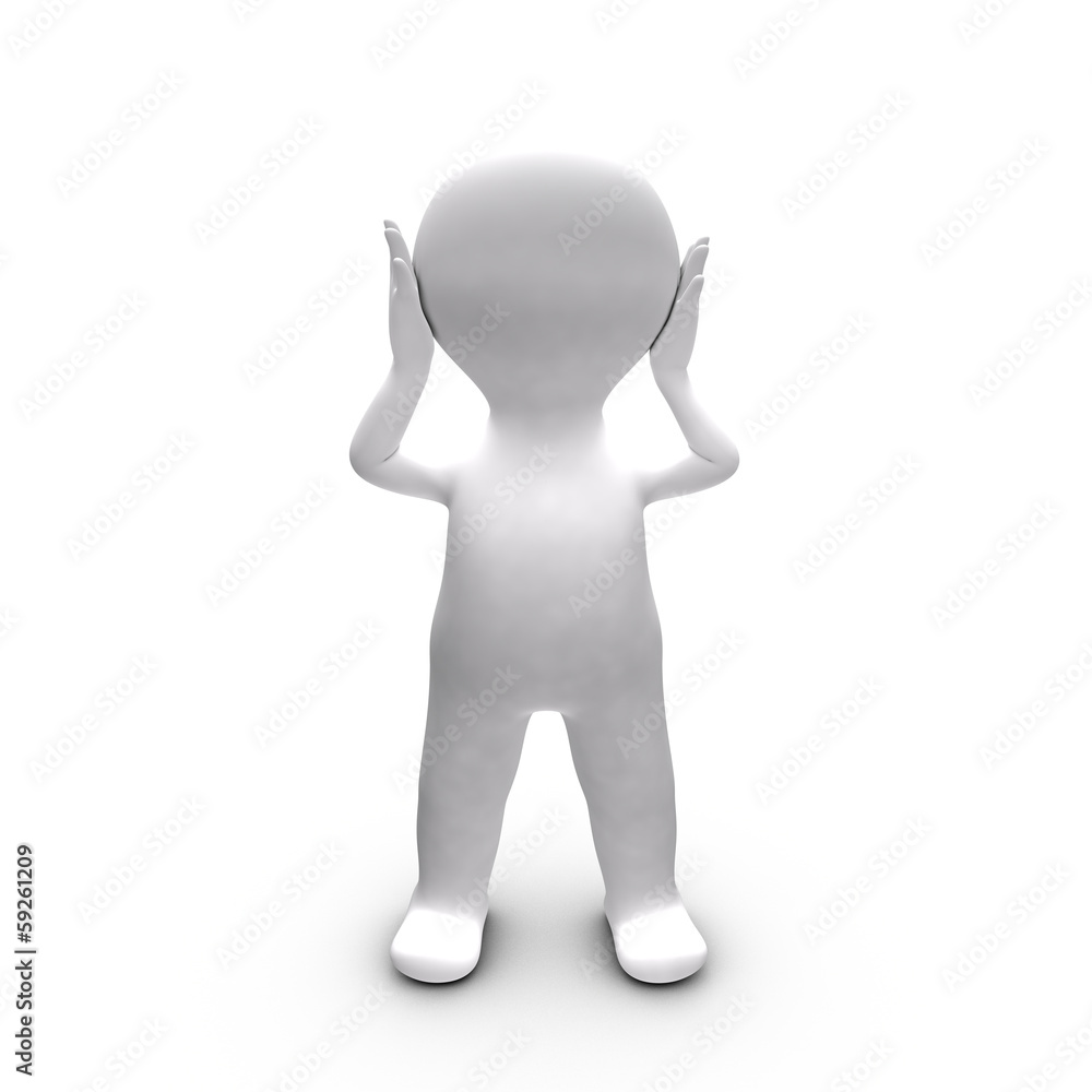 Metaphor of a person who chooses to ignore what he hears Metaphor of a person who chooses to ignore what he hears