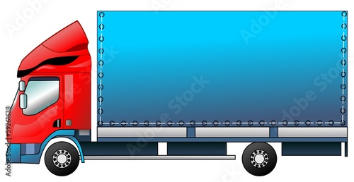 The lorry in a vector