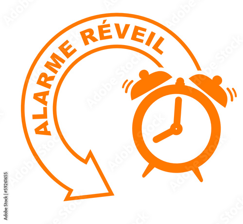 alarme réveil flèche orange