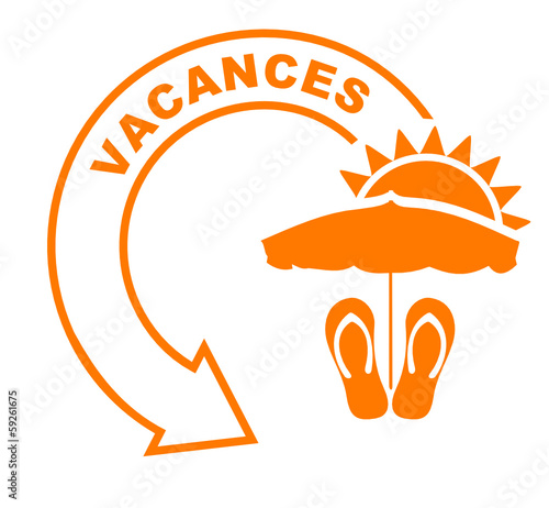 vacances flèche orange