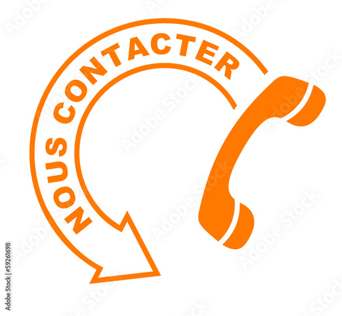 nous contacter flèche orange