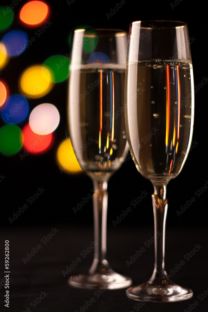 two glasses of champagne two glasses of champagne