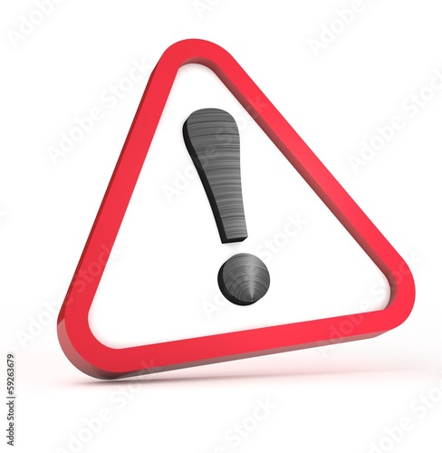 warning 3d sign