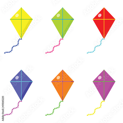Different colored Kite samples