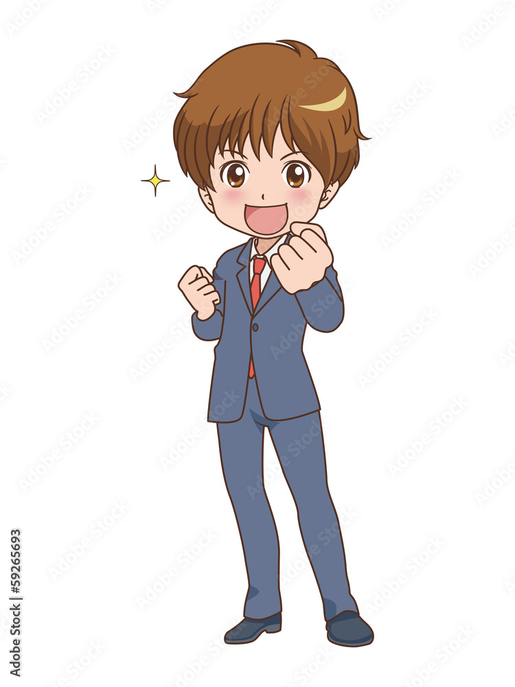 男の子/ガッツポーズ