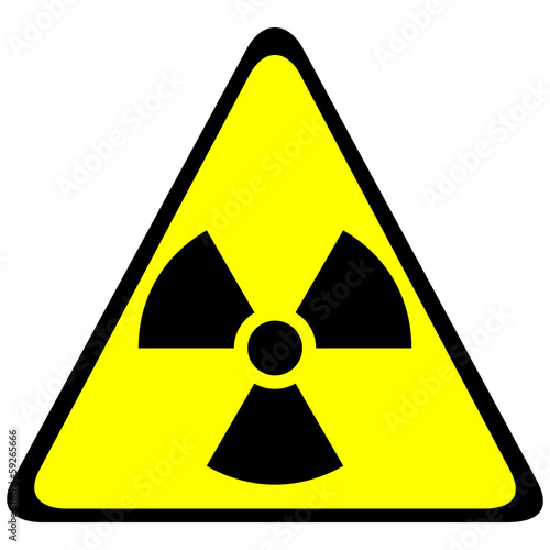 Radiation triangular sign