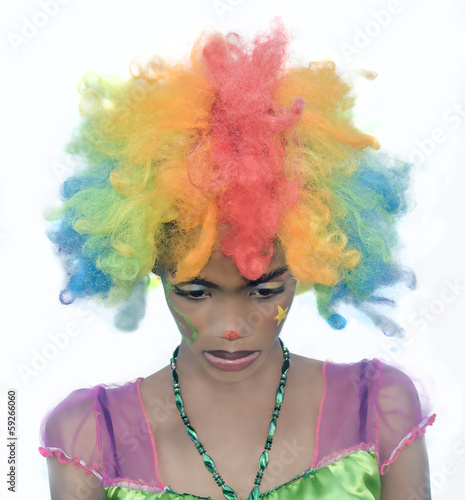 Female Clown with Sad Expression