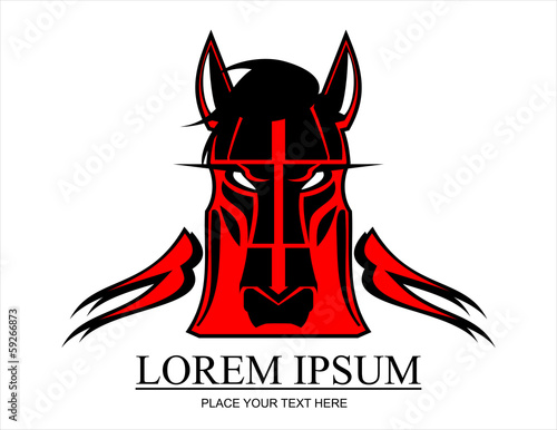 stylized wild horse head