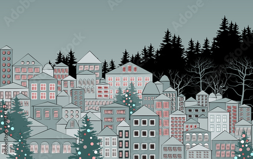 winter city landscape